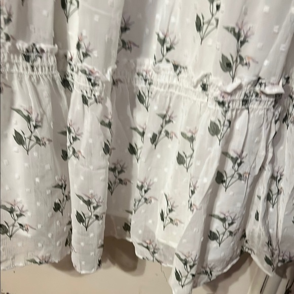 o.p.t White and Green Tiered Ruffled Sundress - Picture 6 of 12